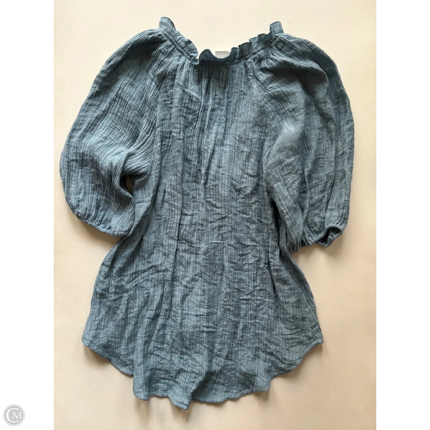 Top Short Sleeve By Blu Pepper In Blue, Size: S