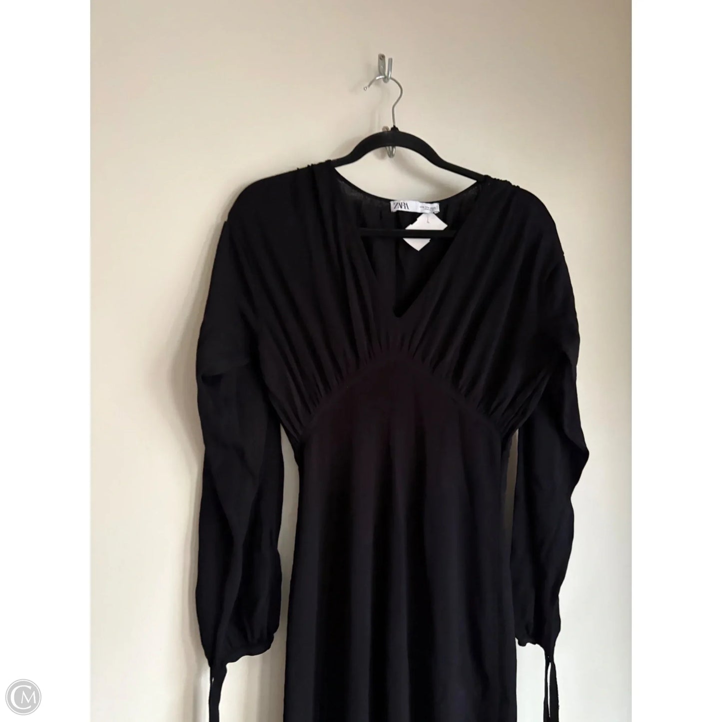 Dress Casual Maxi By Zara In Black, Size: S