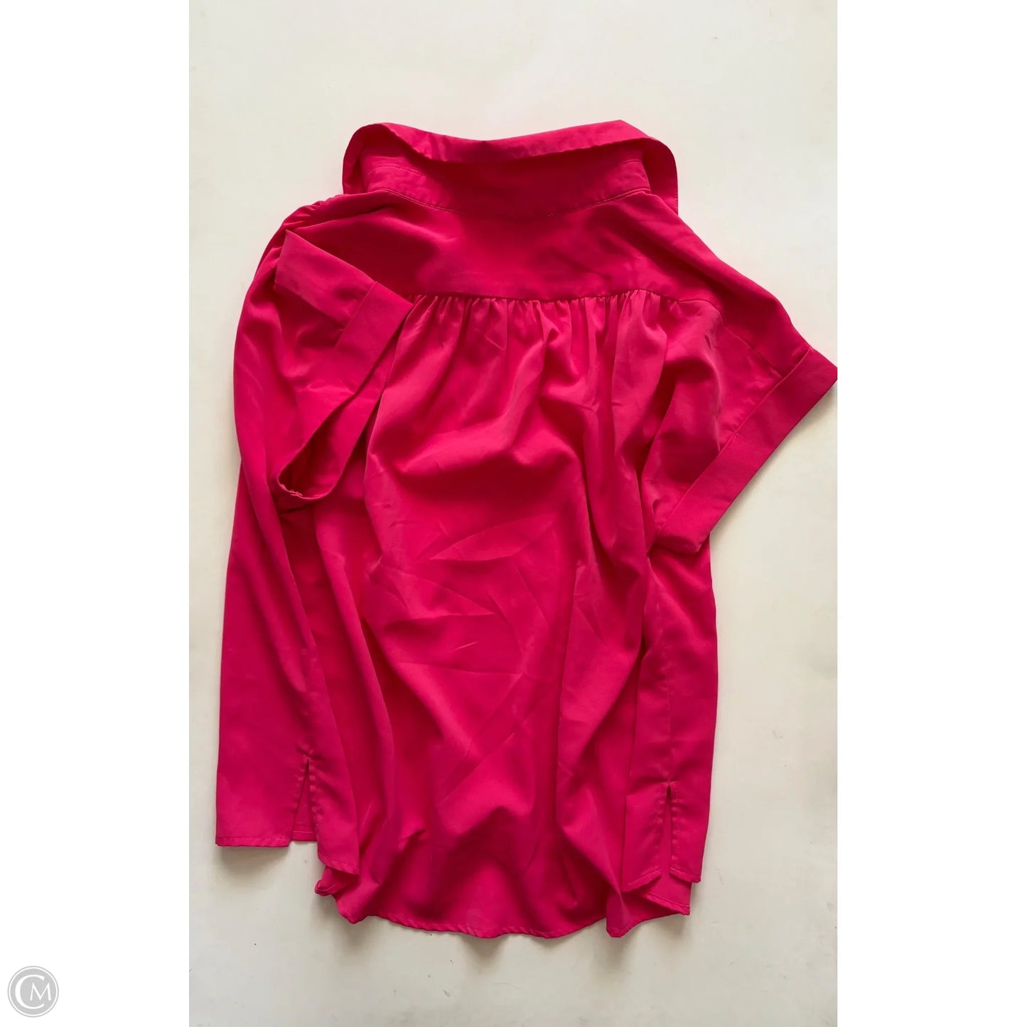 Blouse Short Sleeve By Entro In Pink, Size: L
