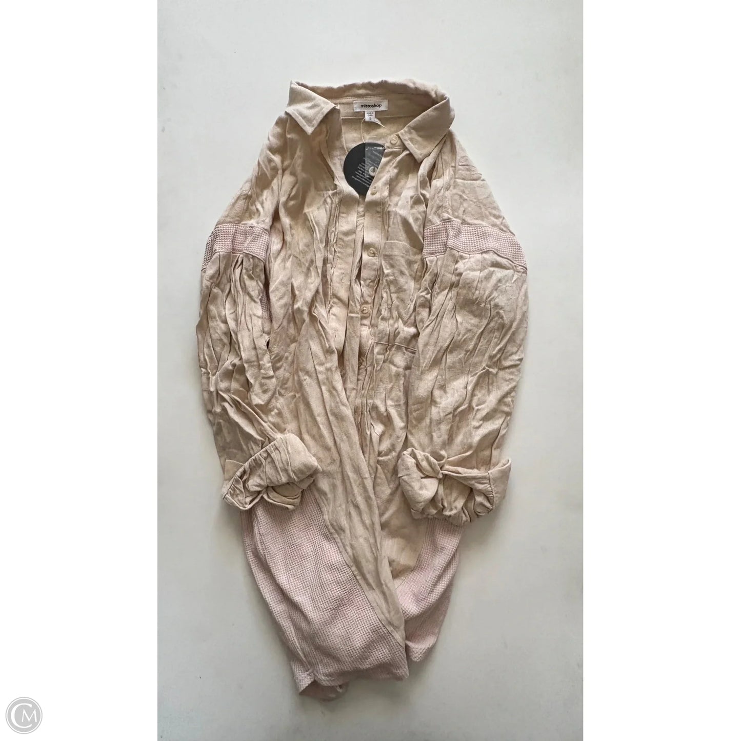 Top Long Sleeve By Mittoshop In Cream, Size: S