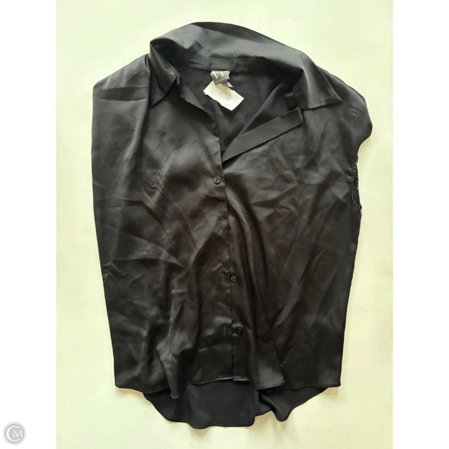 Blouse Short Sleeve By Worthington In Black, Size: S