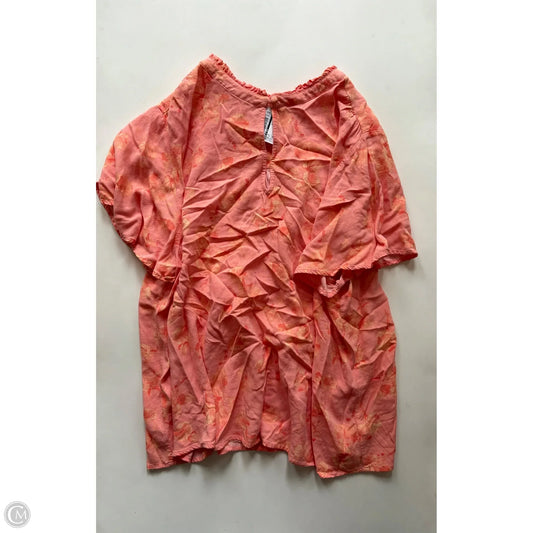 Top Short Sleeve By Ava & Viv In Orange, Size: 2x