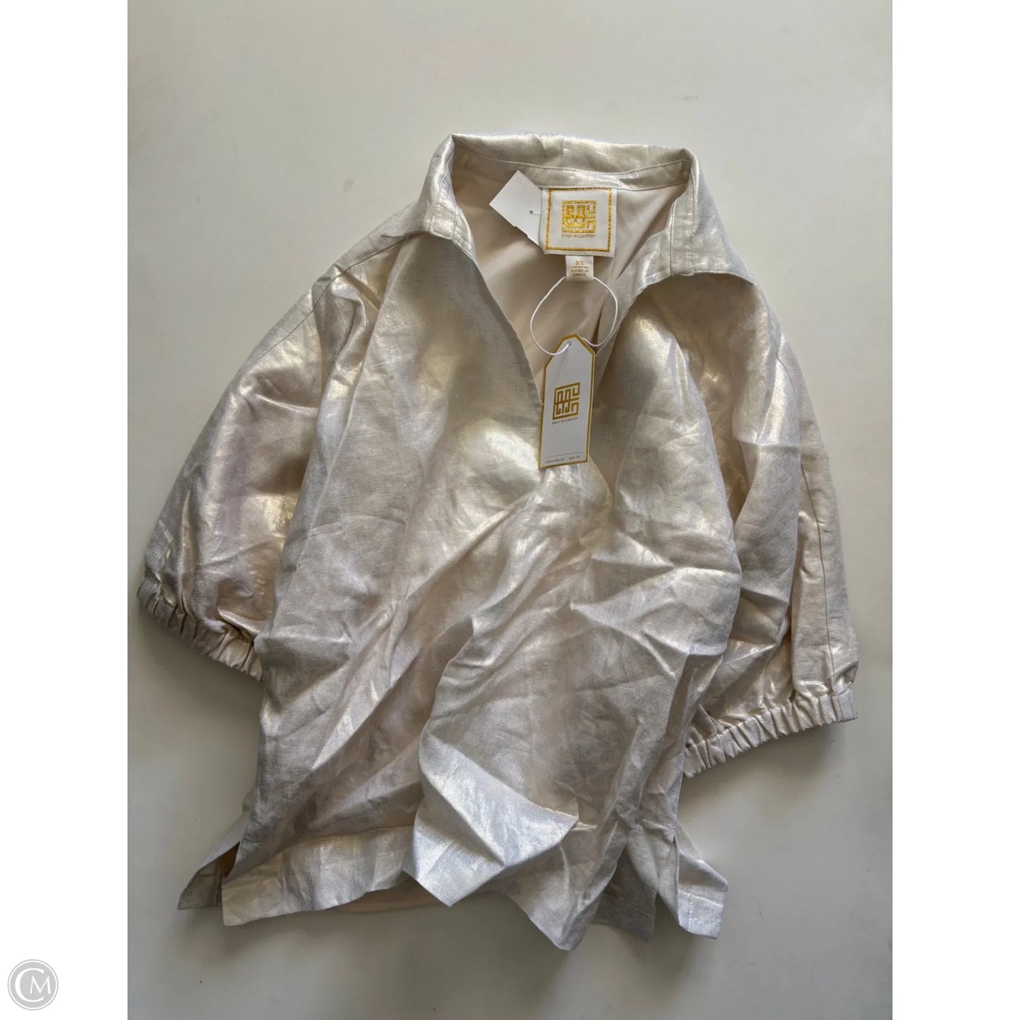 Top Long Sleeve By Emily Mccarthy In Gold, Size: Xs