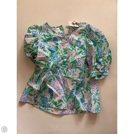 Top Short Sleeve Designer By Lilly Pulitzer In Multi-colored, Size: Xs
