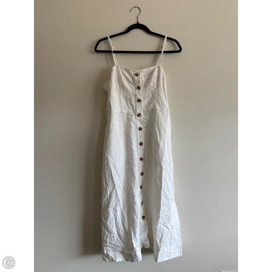 Dress Casual Midi By Universal Thread In Cream, Size: L