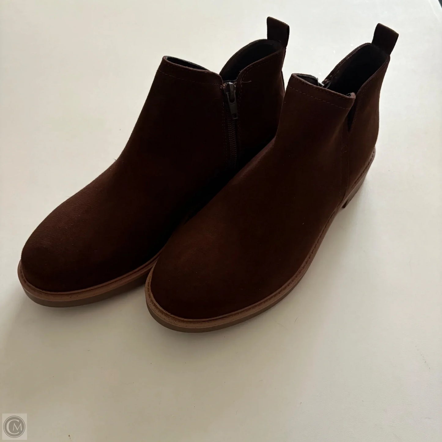 Boots Ankle Heels By Esprit In Brown, Size: 8.5