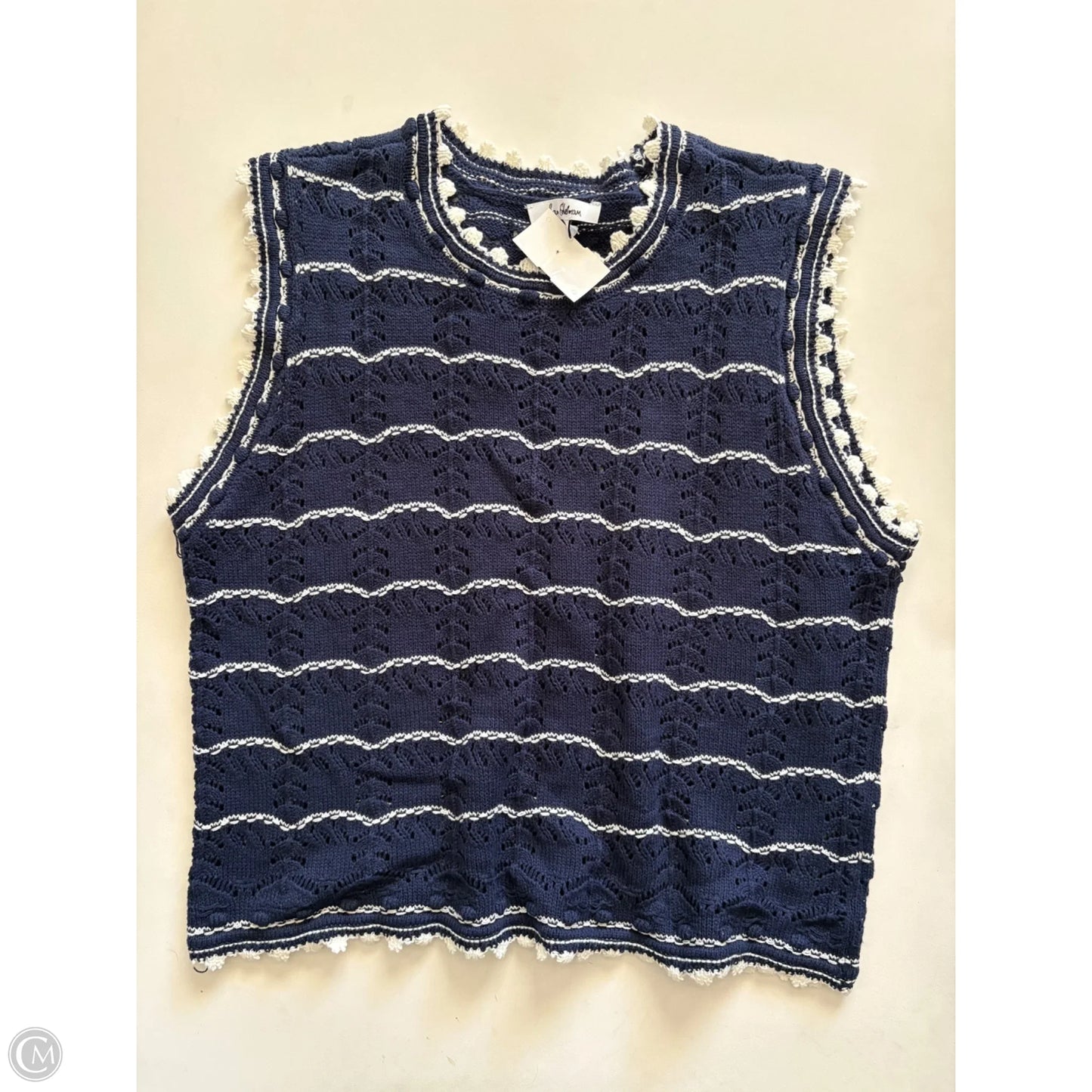 Sweater Short Sleeve By Sam Edelman In Navy, Size: Xl