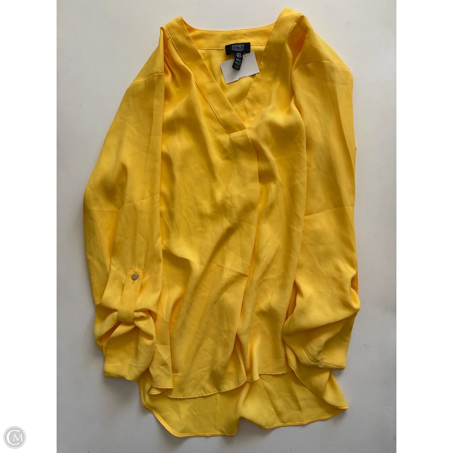 Blouse Long Sleeve By Jones New York In Yellow, Size: M