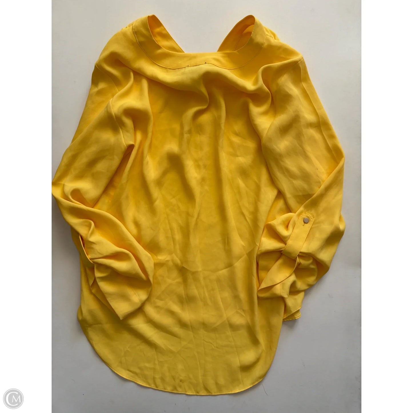 Blouse Long Sleeve By Jones New York In Yellow, Size: M