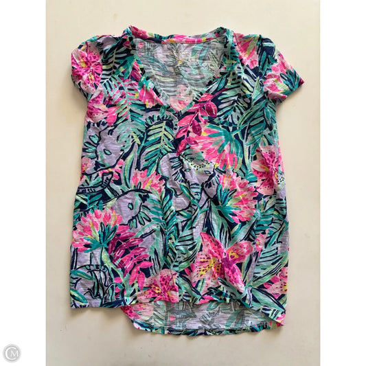 Top Short Sleeve Designer By Lilly Pulitzer In Multi-colored, Size: Xxs