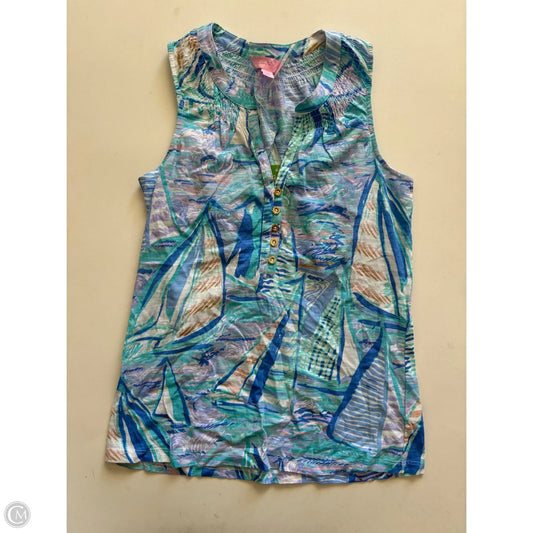 Tank Top Designer By Lilly Pulitzer In Blue, Size: Xxs