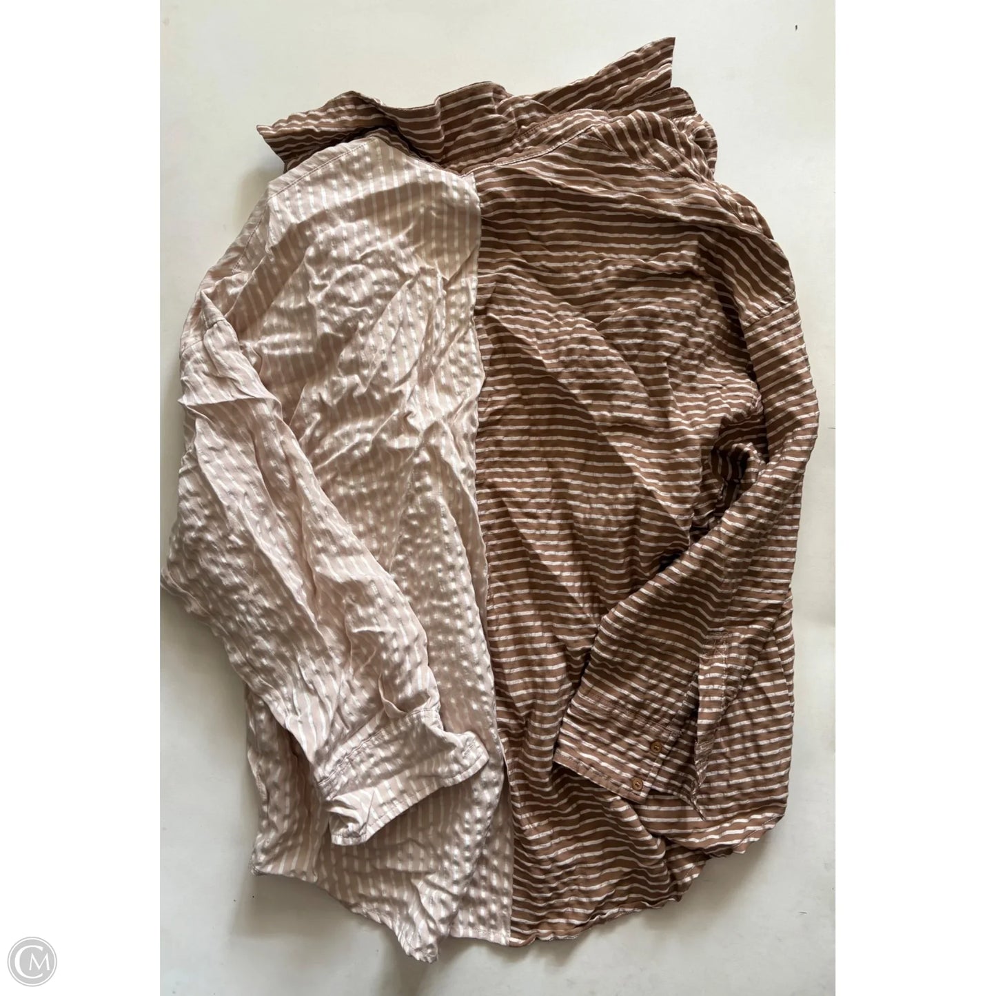 Top Long Sleeve By Miss Love In Brown, Size: M