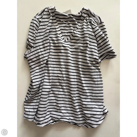 Athletic Top Long Sleeve Crewneck By Lululemon In Striped Pattern, Size: M