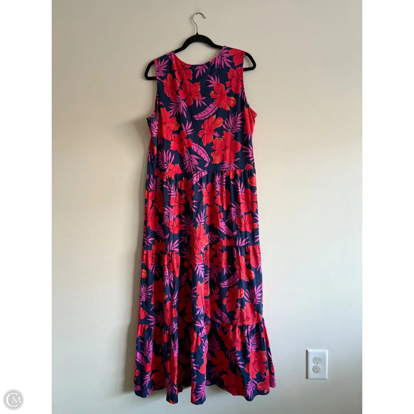Dress Casual Maxi By Lands End In Floral Print, Size: Xl
