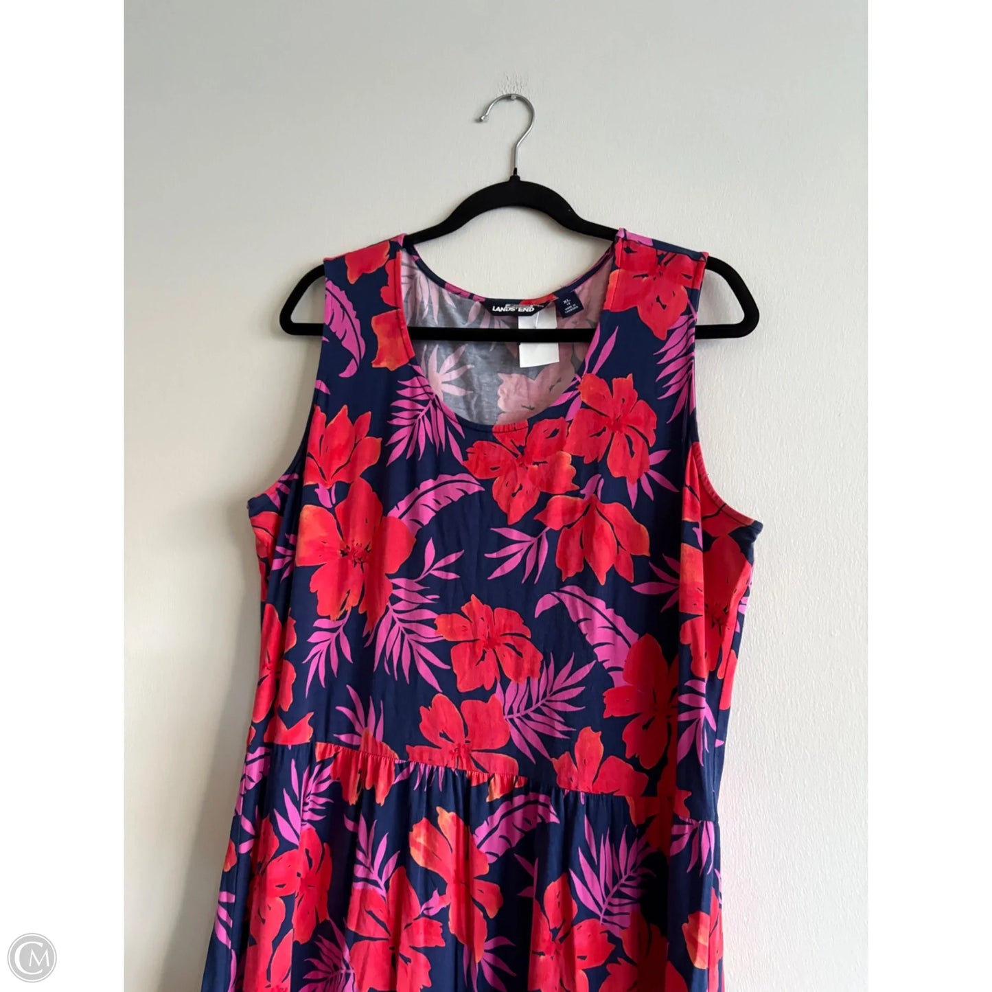 Dress Casual Maxi By Lands End In Floral Print, Size: Xl