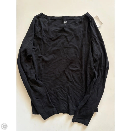 Top Long Sleeve By Gap In Black, Size: L