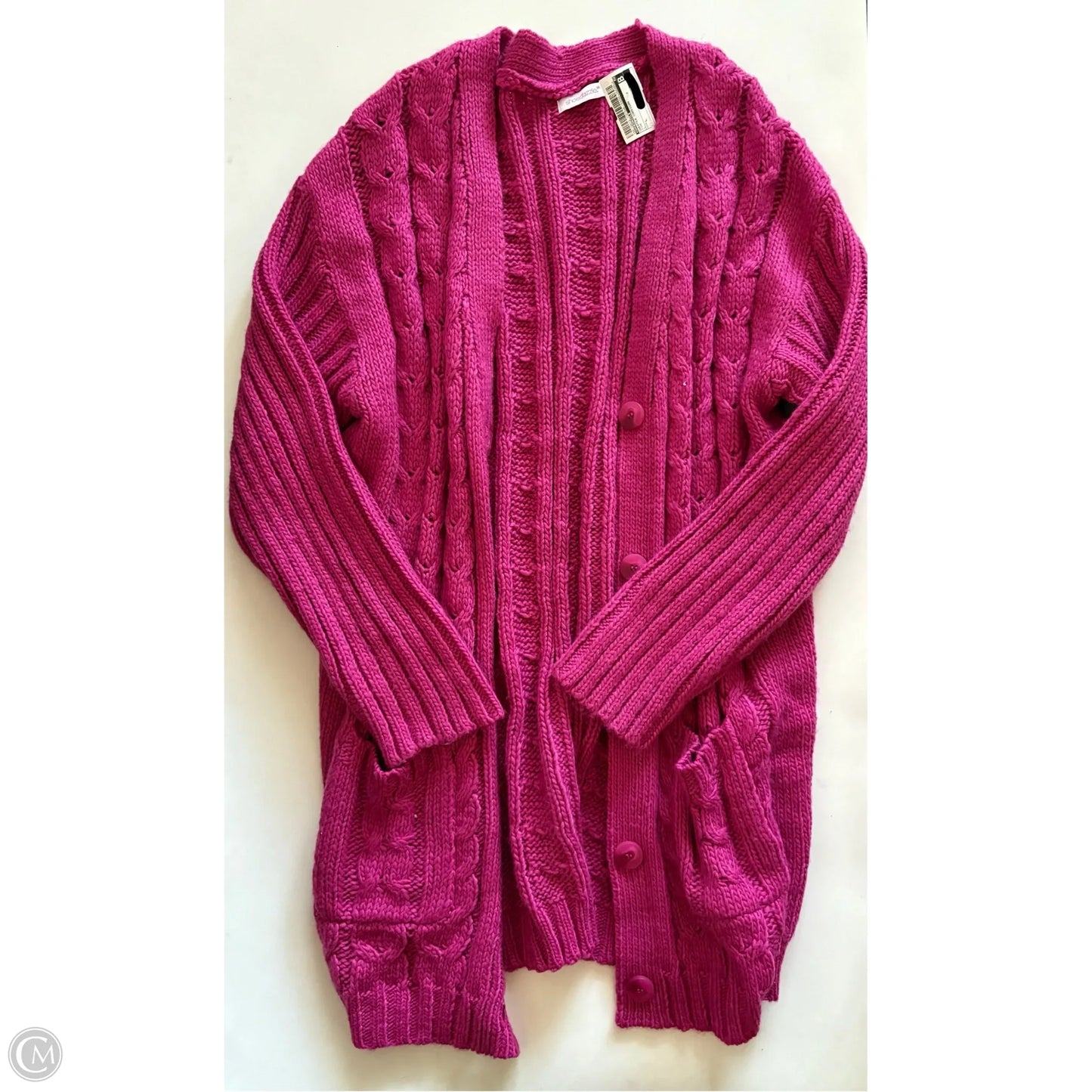 Sweater Cardigan By Shoedazzle In Pink, Size: L