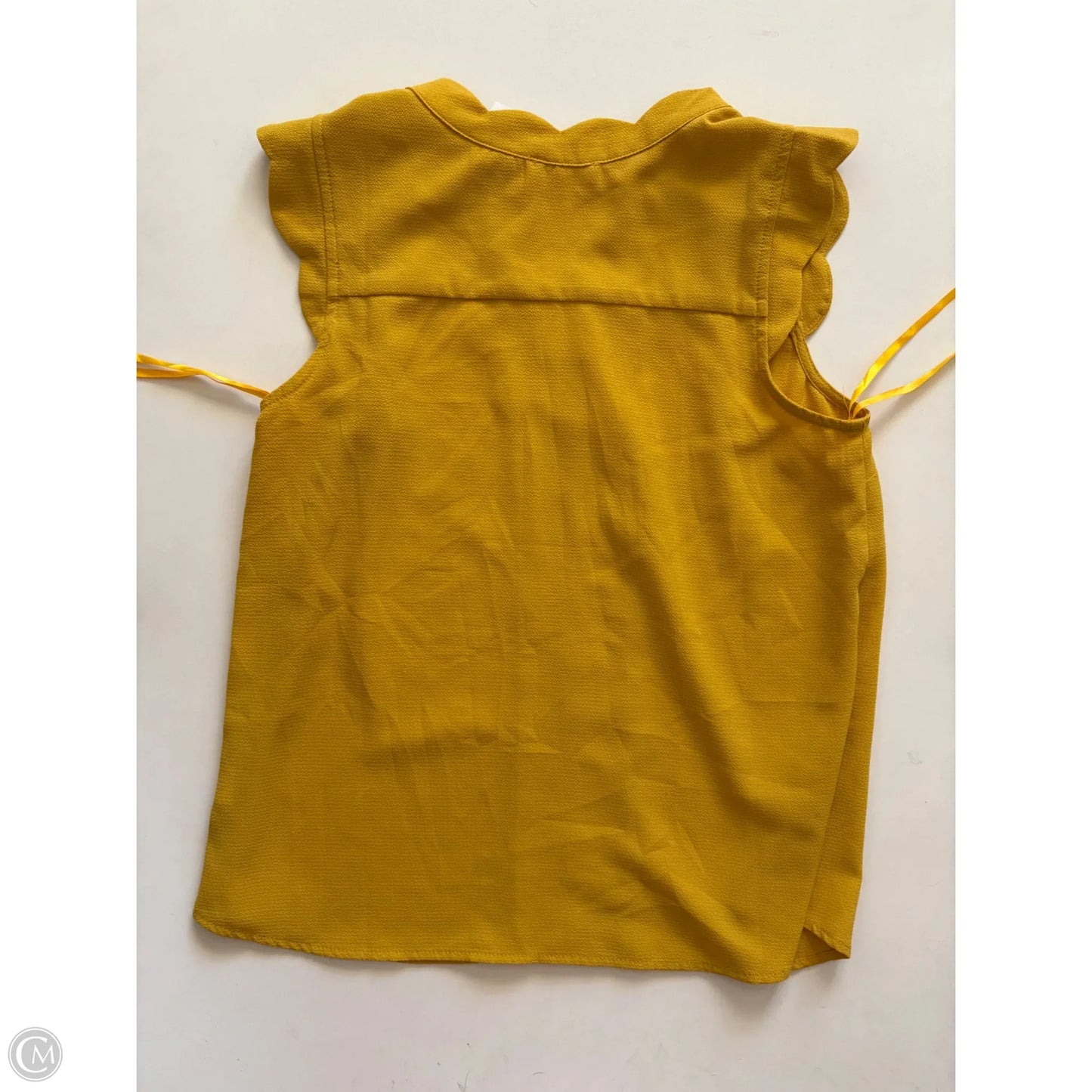 Blouse Short Sleeve By Monteau In Yellow, Size: M
