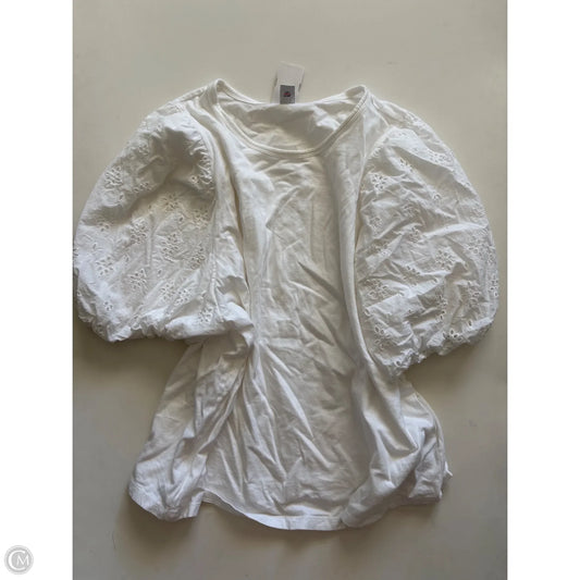 Top Short Sleeve By Old Navy In White, Size: 2x