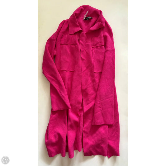 Sweater Cardigan By Davi & Dani In Pink, Size: 1x