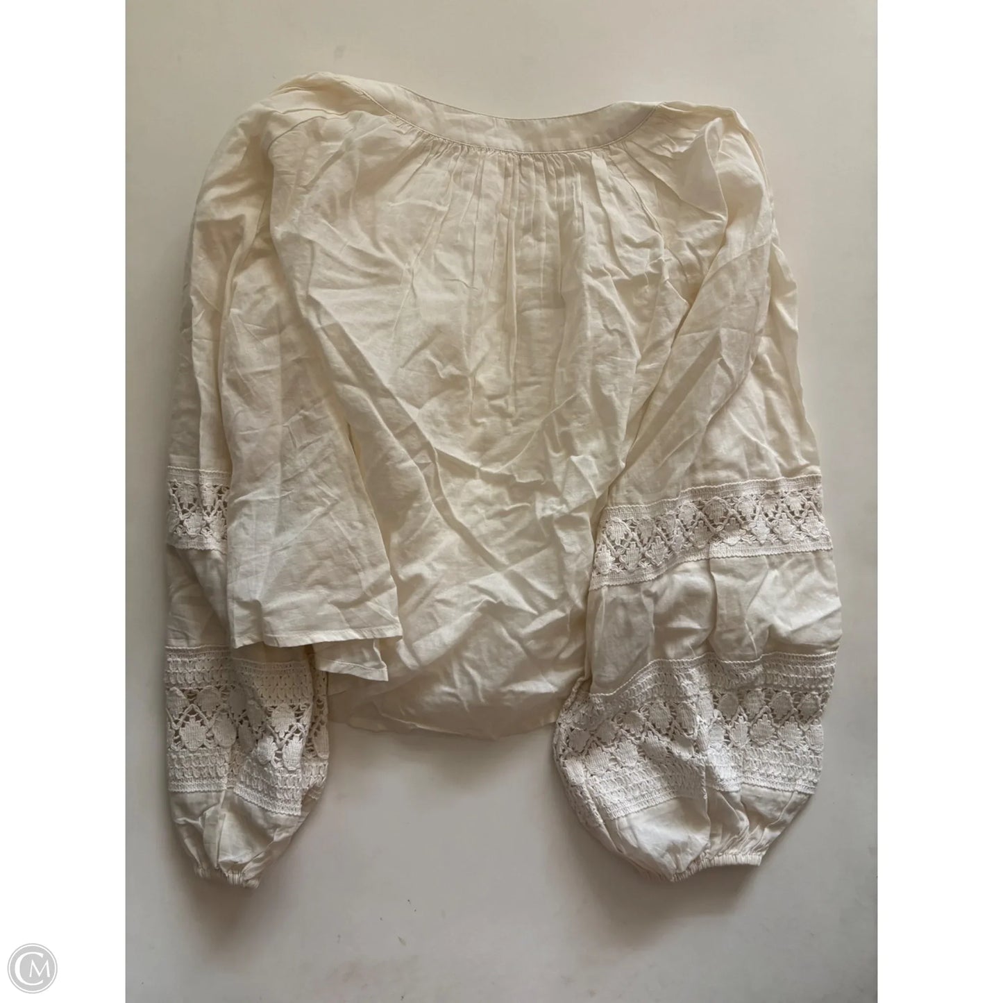 Top Long Sleeve By Aerie In Cream, Size: S