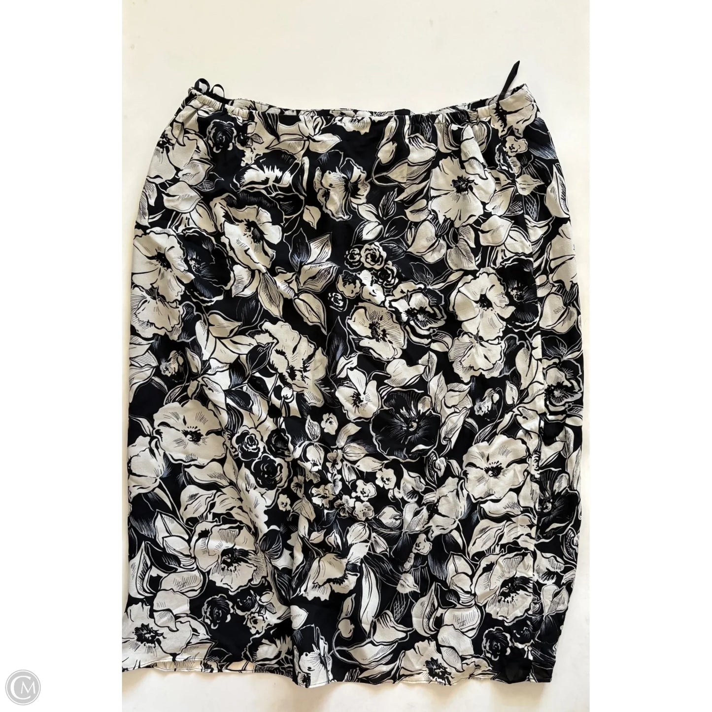Skirt Midi By Charter Club In Black & White, Size: 18