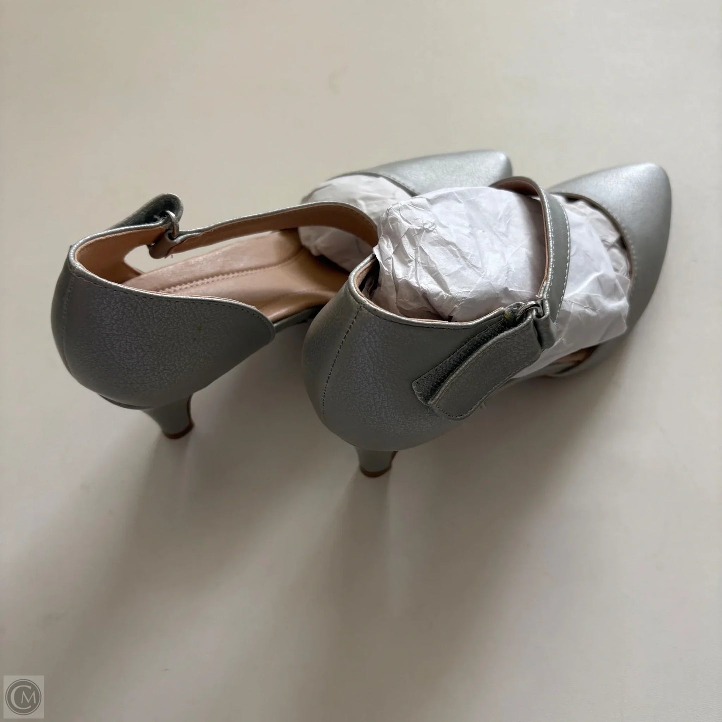 Shoes Heels Block By Cato In Silver, Size: 8