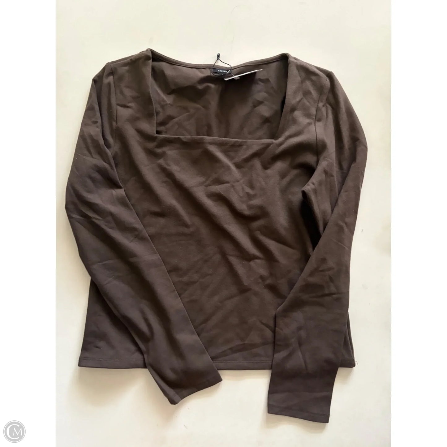 Top Long Sleeve By Express In Brown, Size: L