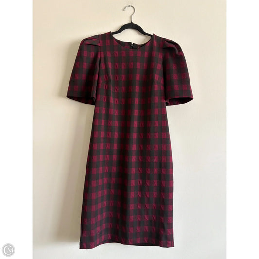 Dress Work By Calvin Klein In Plaid Pattern, Size: 12