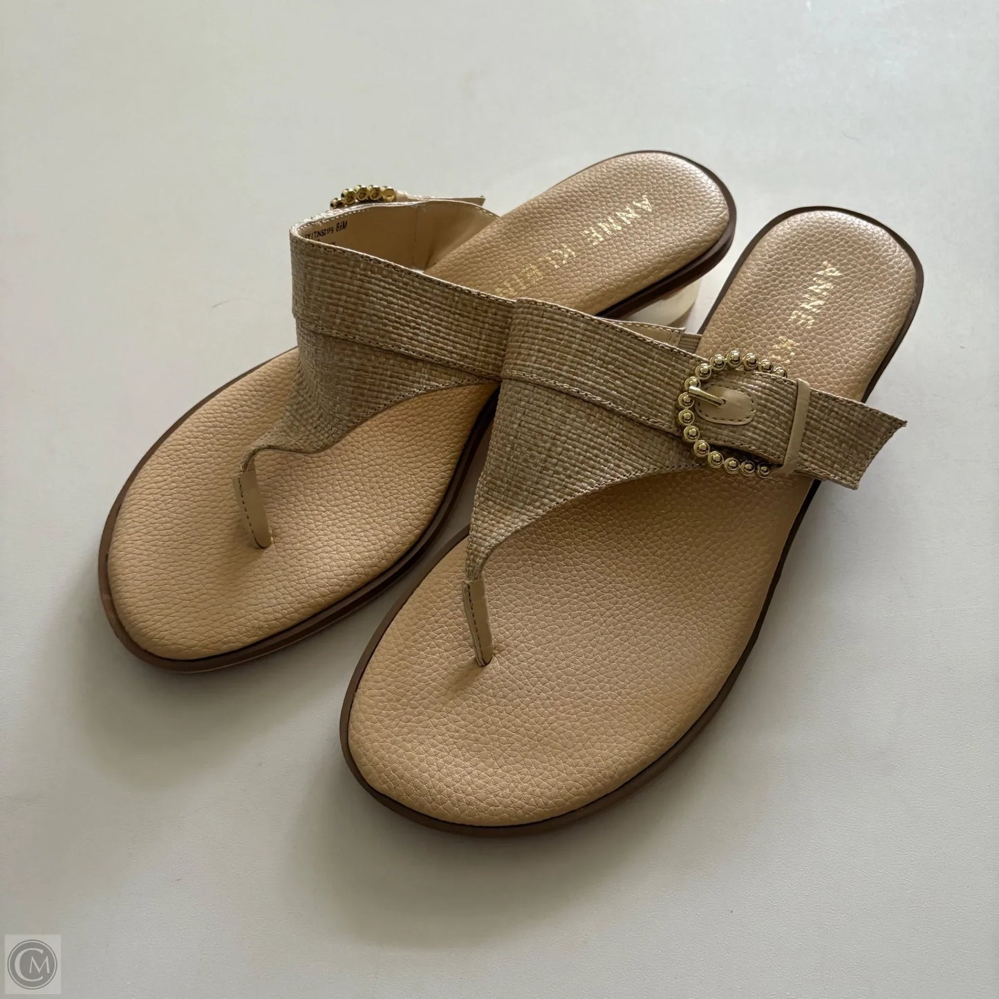 Sandals Heels Block By Anne Klein In Tan, Size: 8.5