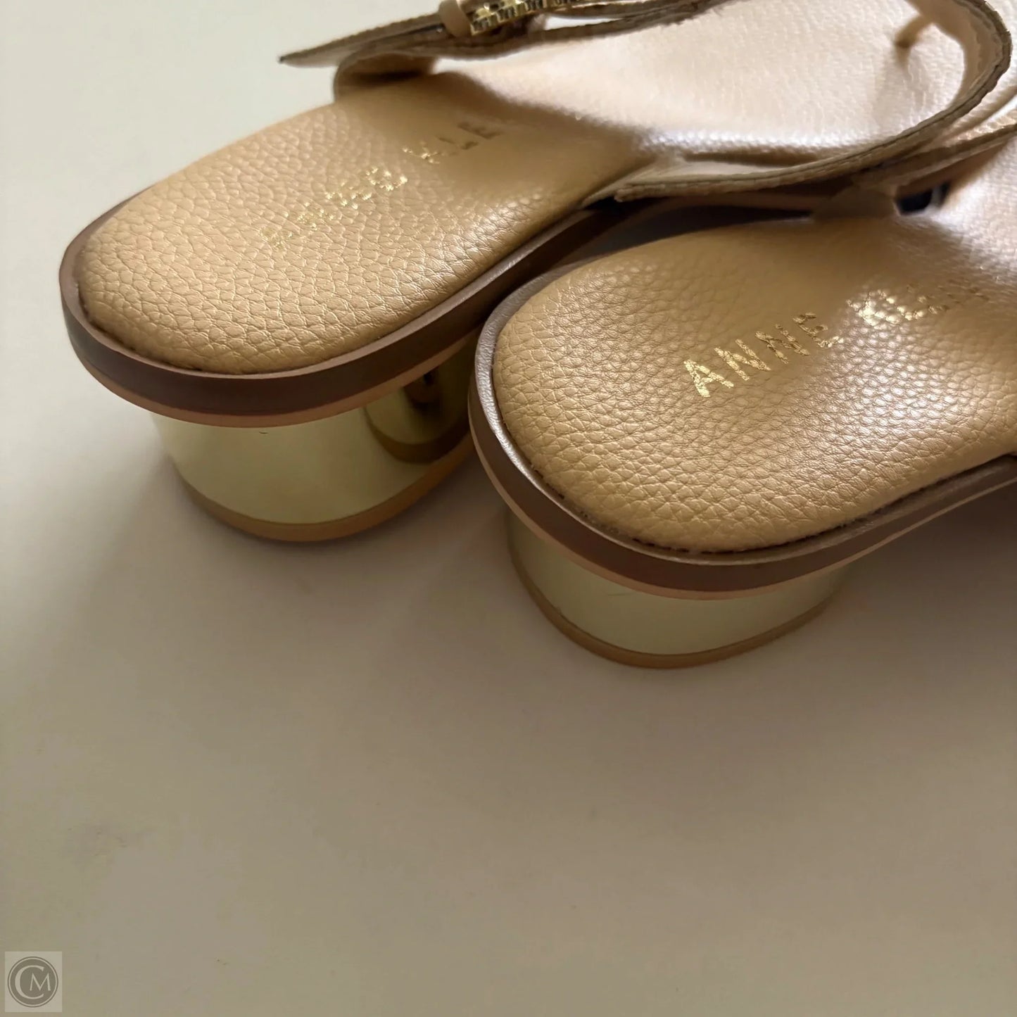 Sandals Heels Block By Anne Klein In Tan, Size: 8.5
