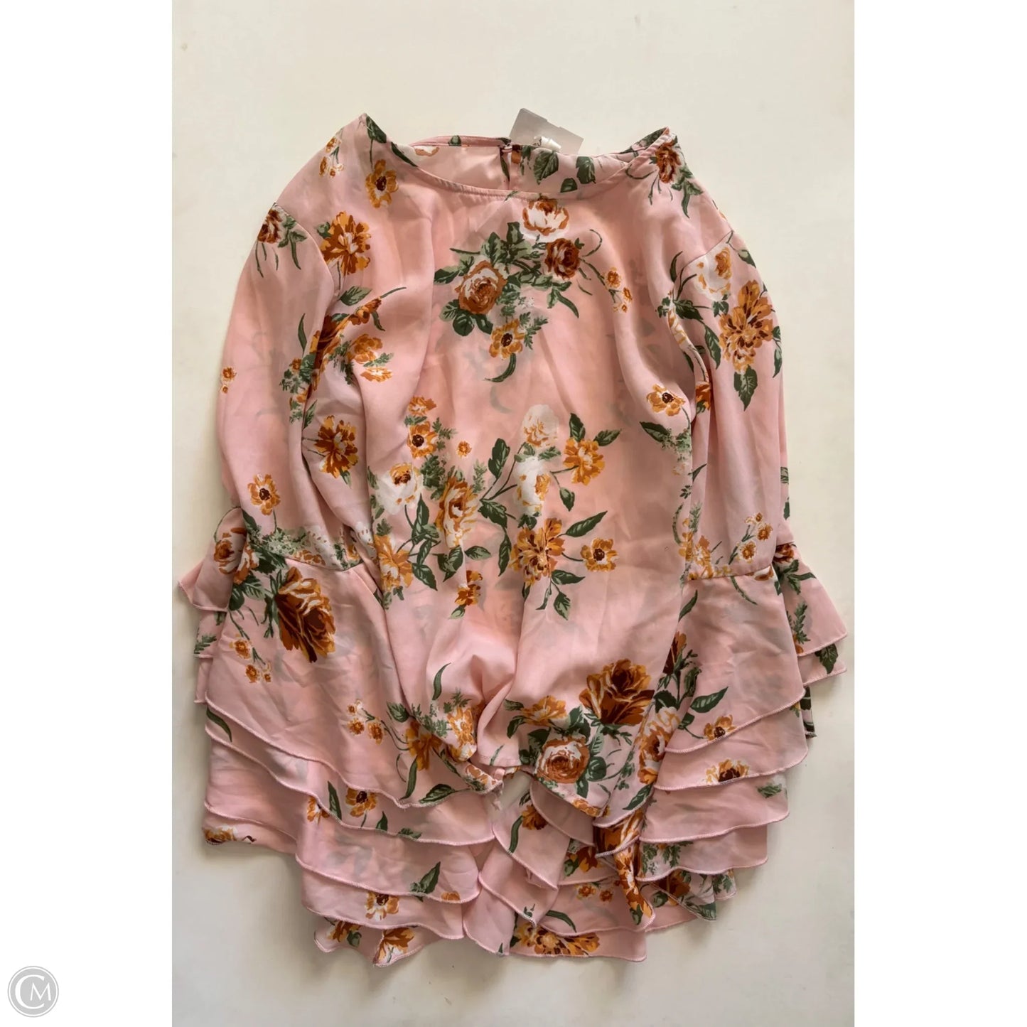 Blouse Long Sleeve By Truth In Floral Print, Size: Xl