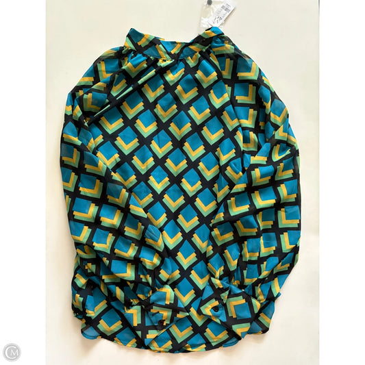 Blouse Long Sleeve By New York And Co In Multi-colored, Size: L