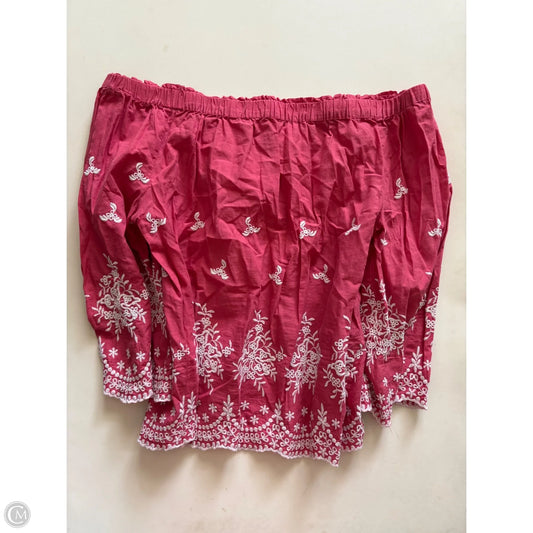 Top Long Sleeve By New York And Co In Pink, Size: M