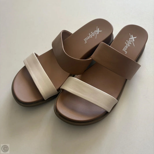 Sandals Flats By Xappeal In Brown, Size: 9