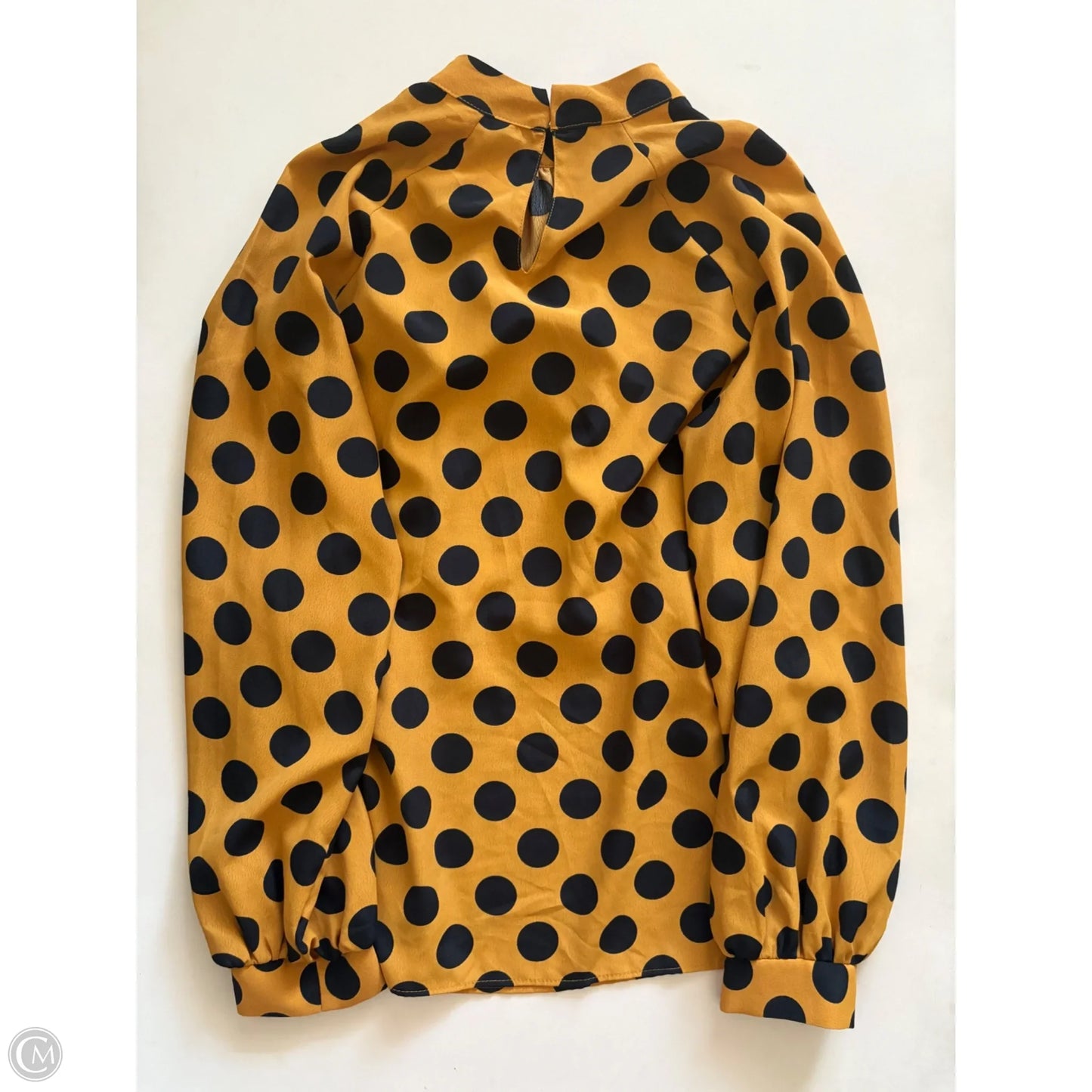 Blouse Long Sleeve By Zara In Polkadot Pattern, Size: S