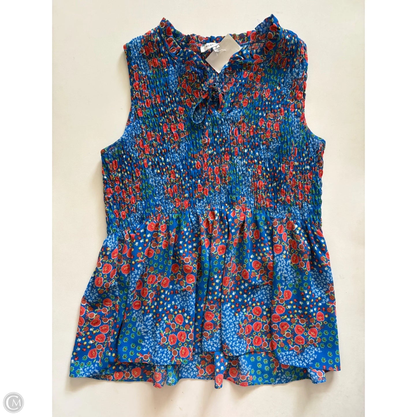 Blouse Sleeveless By Rose And Olive In Blue, Size: M