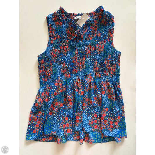 Blouse Sleeveless By Rose And Olive In Blue, Size: M