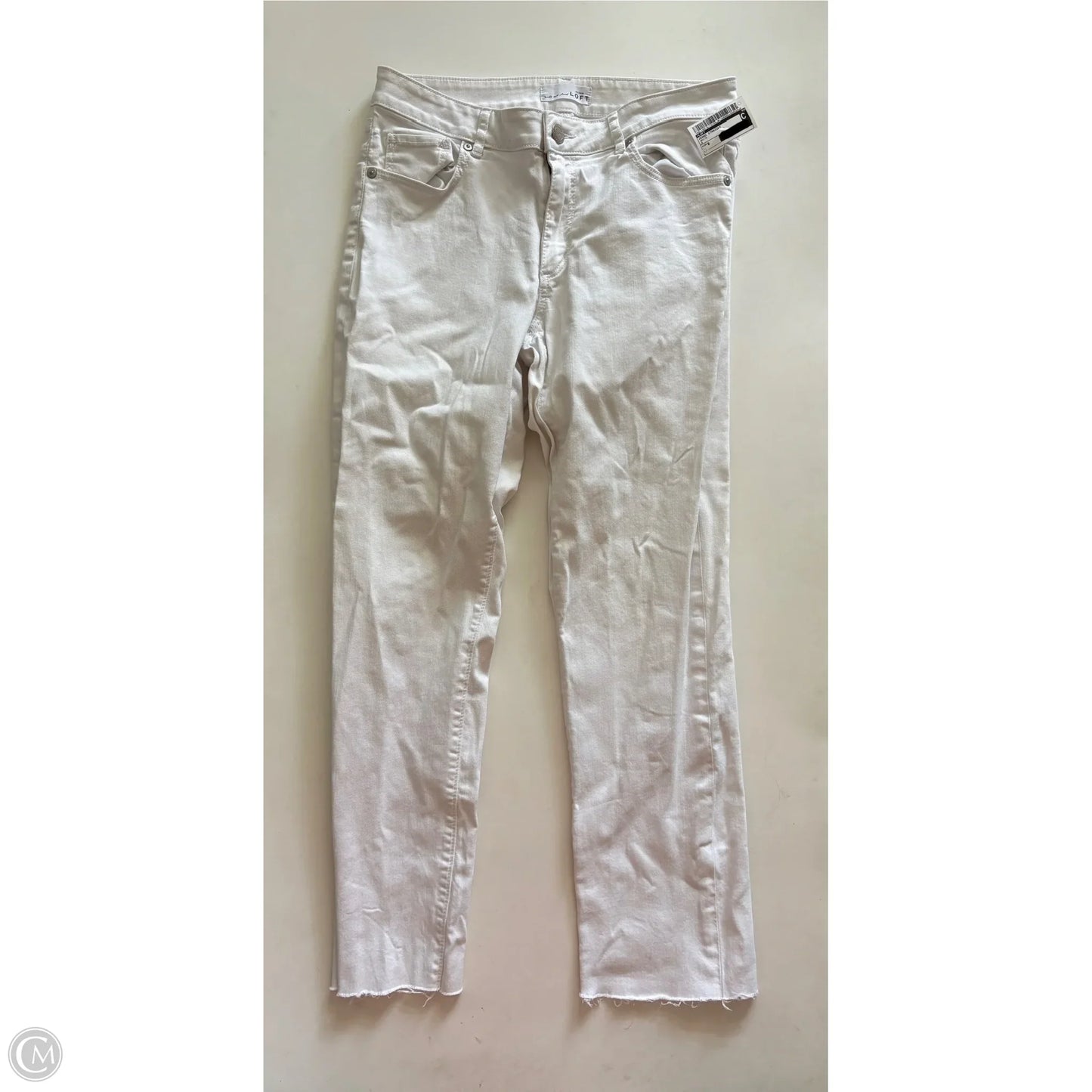 Jeans Straight By Loft In White, Size: 6