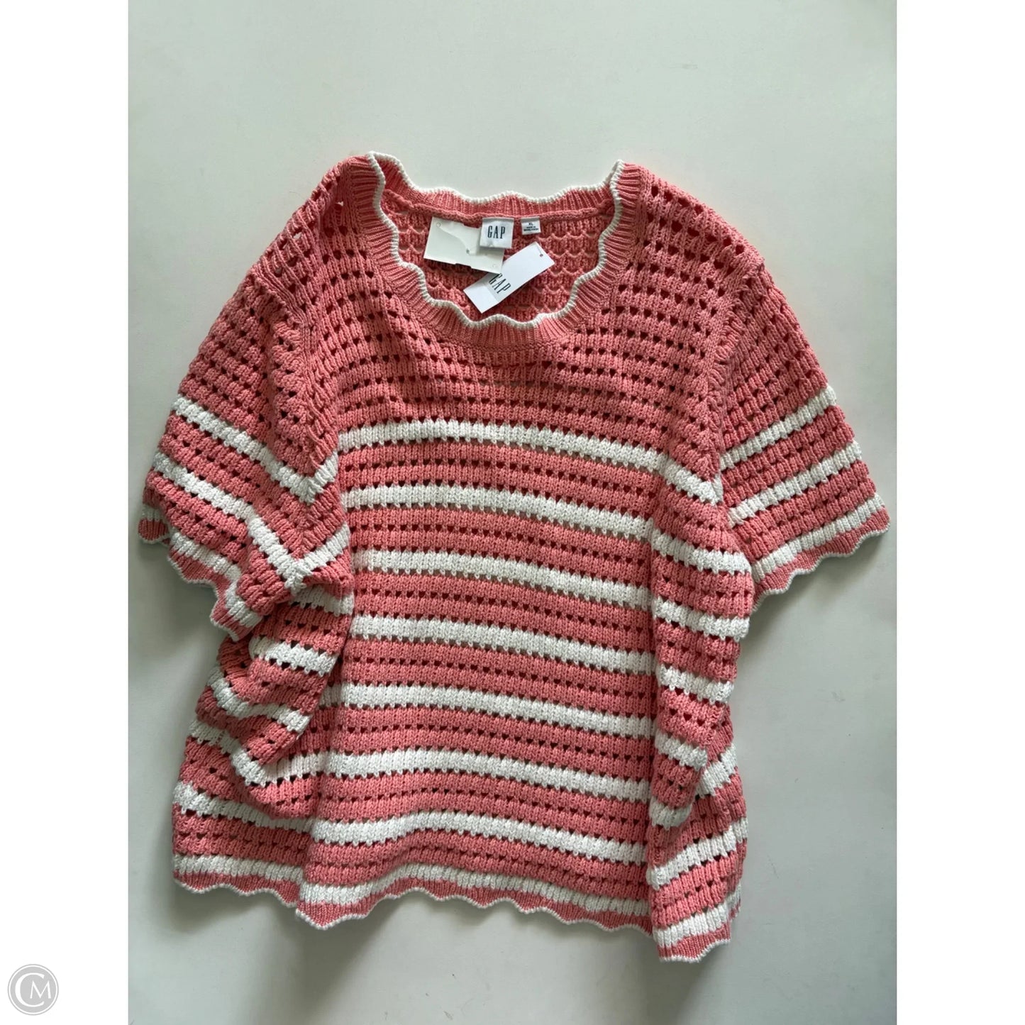 Sweater Short Sleeve By Gap In Orange, Size: Xl