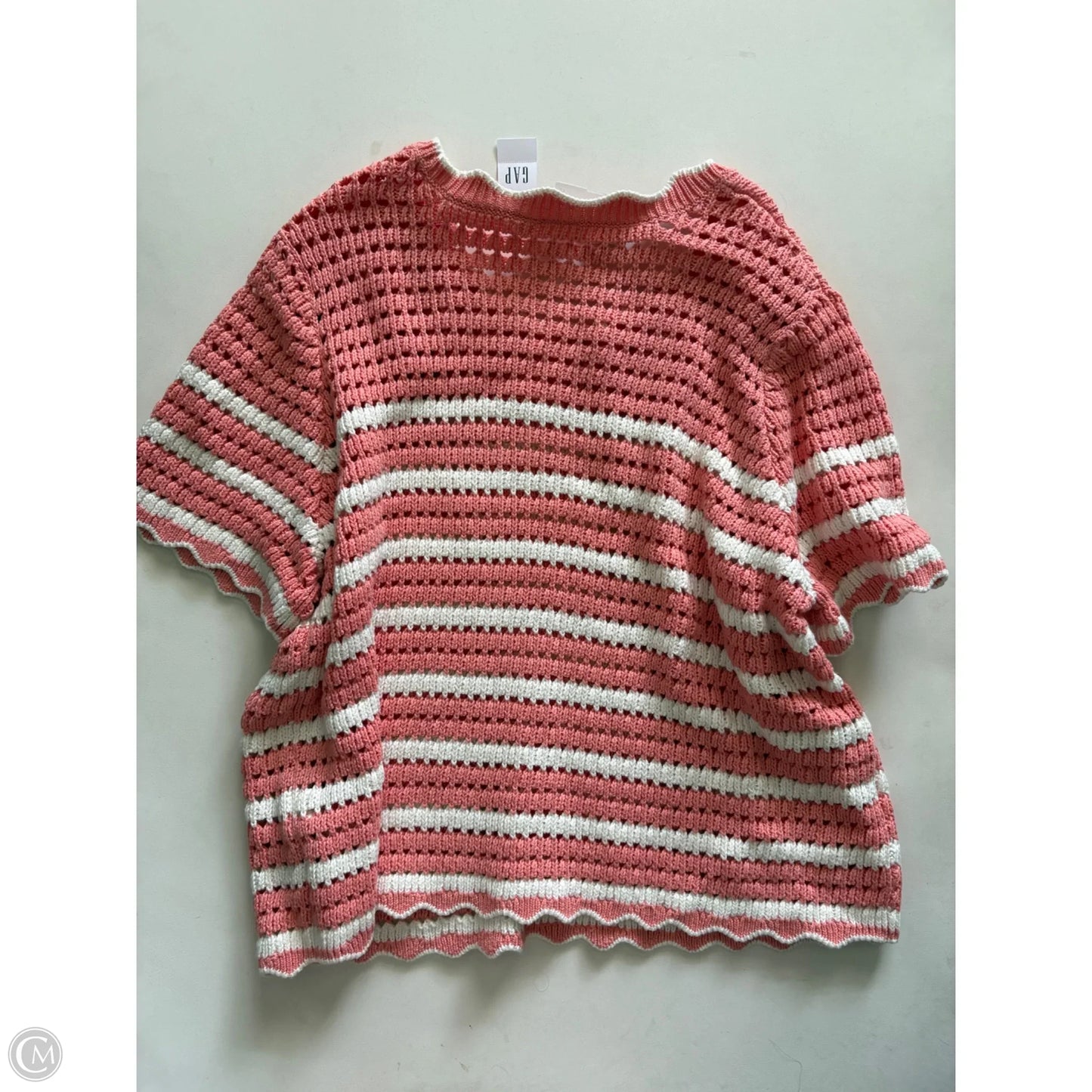 Sweater Short Sleeve By Gap In Orange, Size: Xl