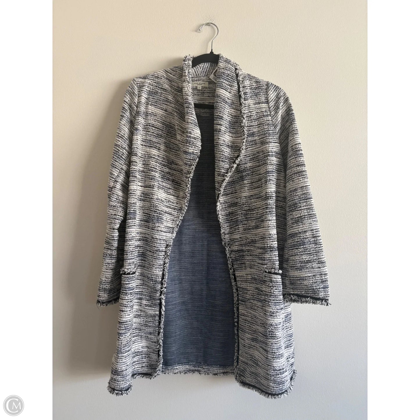 Sweater Cardigan By Max Studio In Blue, Size: M