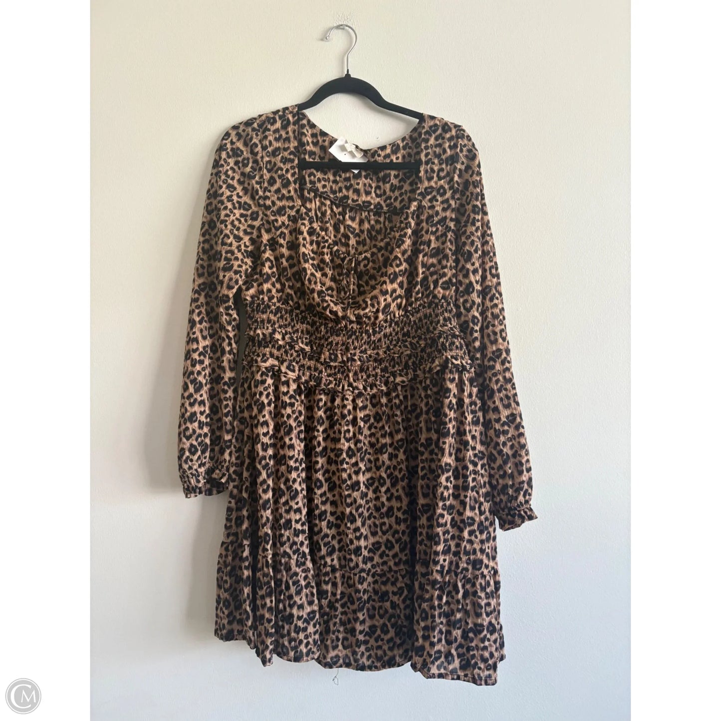 Dress Casual Midi By Oddi In Animal Print, Size: L