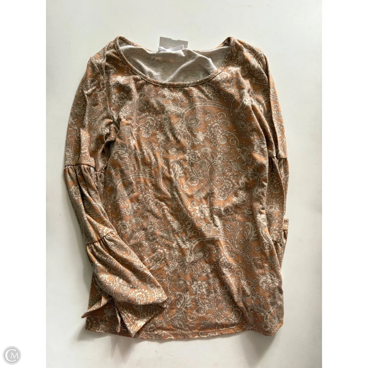 Top Long Sleeve By Ces Femme In Brown, Size: M