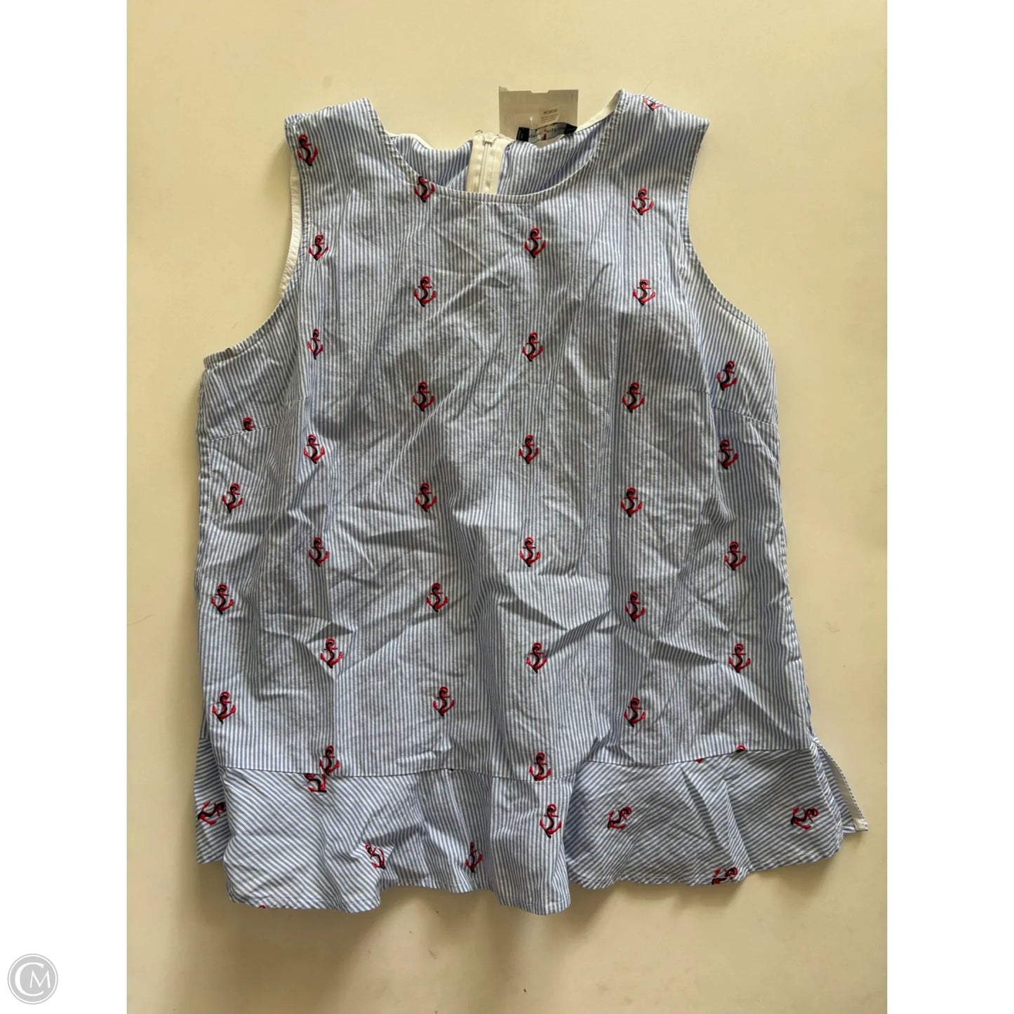 Top Sleeveless By Tommy Hilfiger In Striped Pattern, Size: M