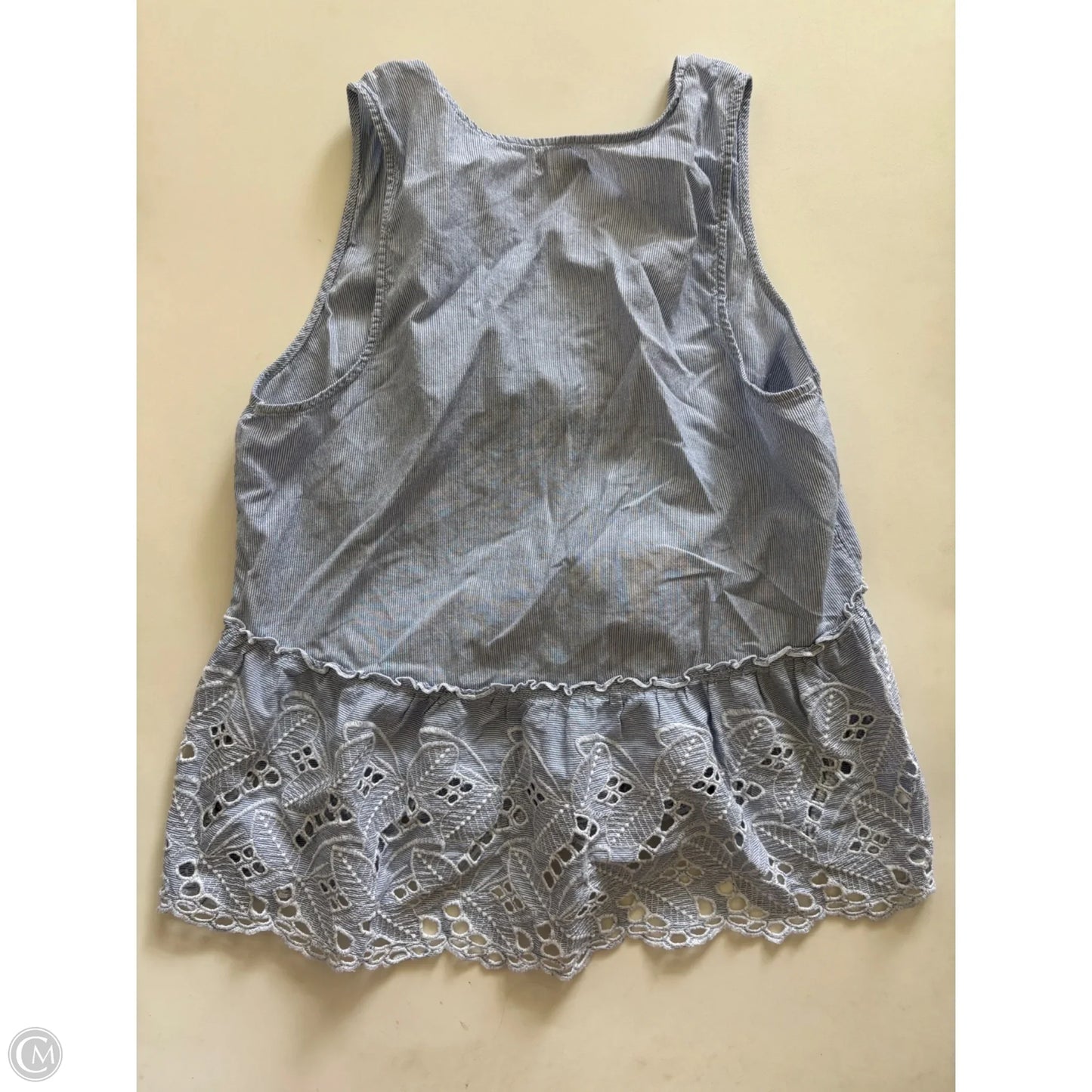 Top Sleeveless By Falls Creek In Striped Pattern, Size: M