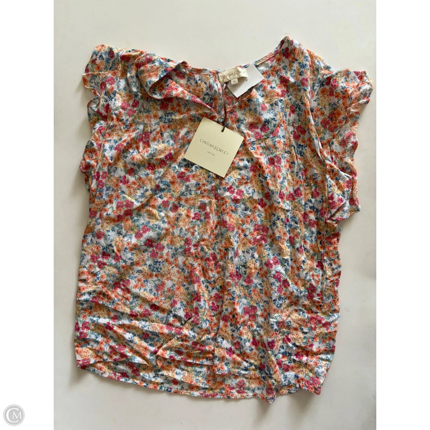 Top Short Sleeve By Cynthia Rowley In Floral Print, Size: S