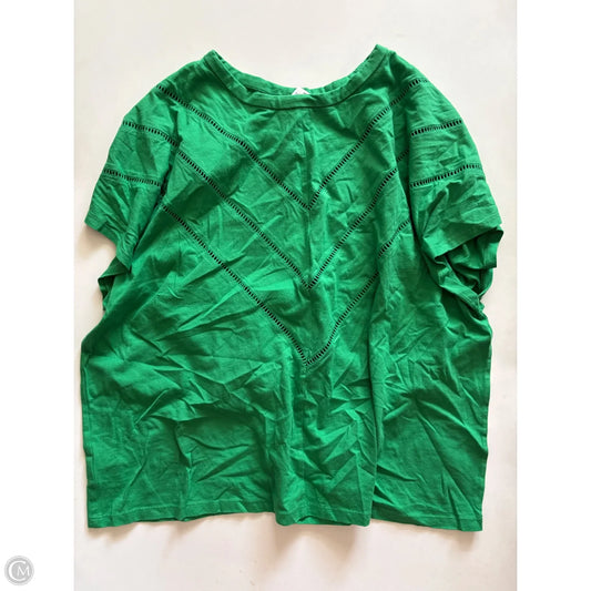 Top Short Sleeve By Ann Taylor In Green, Size: 2x