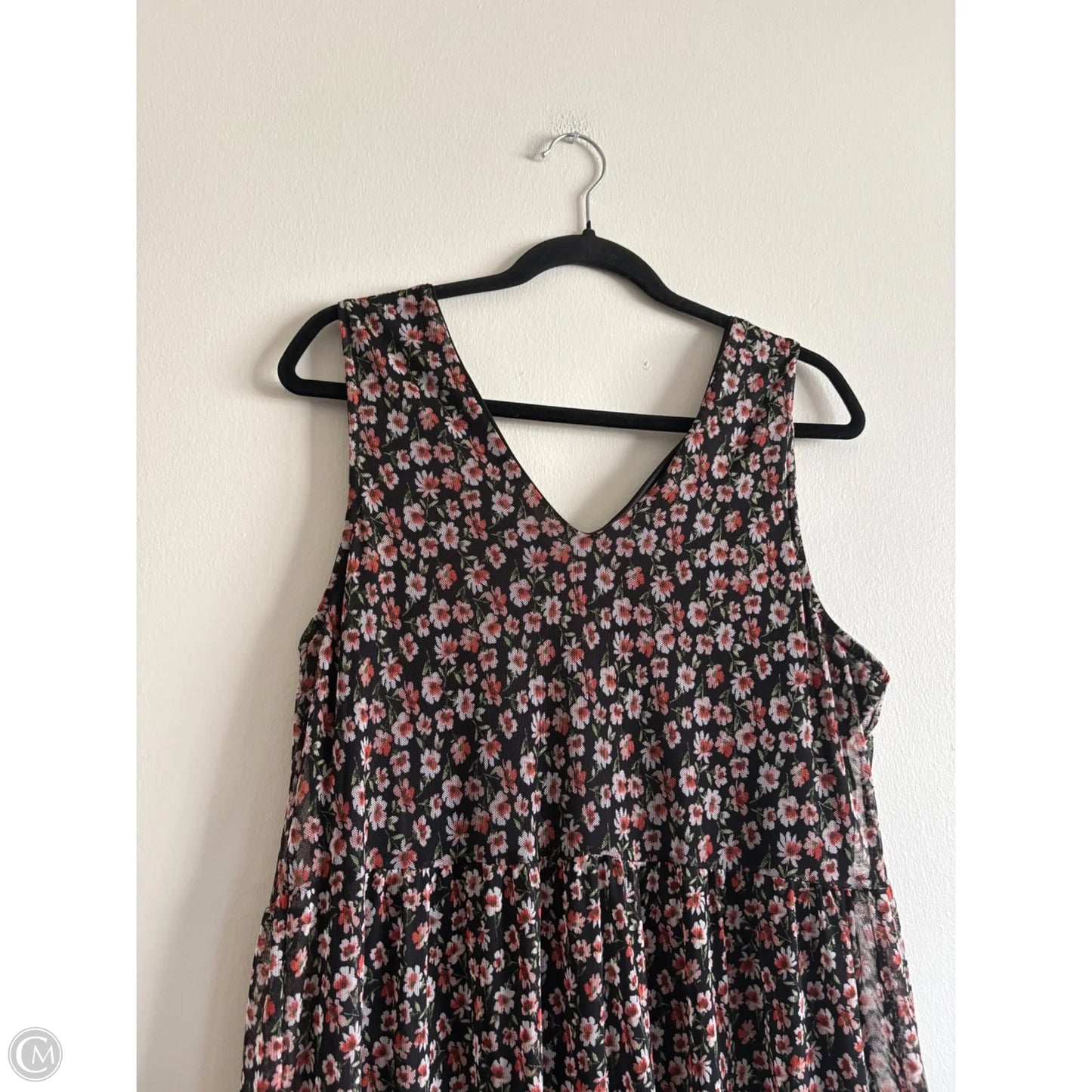 Dress Casual Midi By Vibe In Floral Print, Size: 2x