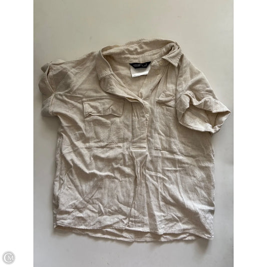 Top Short Sleeve By Simply Vera In Cream, Size: M